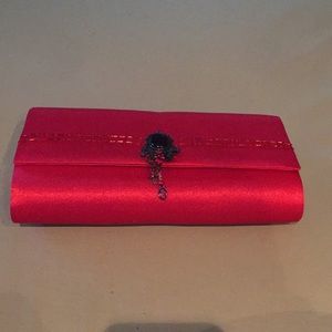 New York Couture Brand New Red Jeweled Handbag